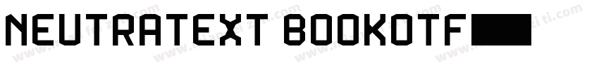 NeutraText Bookotf字体转换